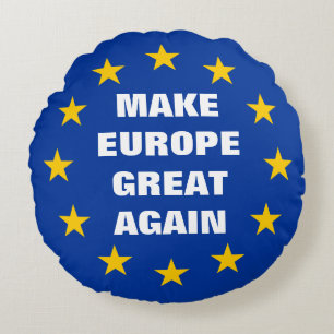Almofada Redonda Faça bandeira do excelente de Europa a euro- outr