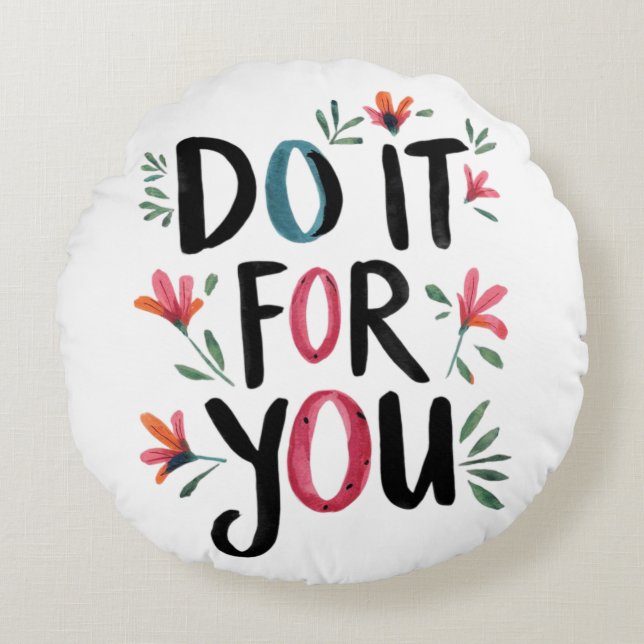 Almofada Redonda Faça Por Você (Frente)