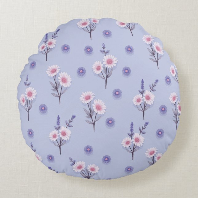Almofada Redonda Fairy Dust Daisies (Frente)