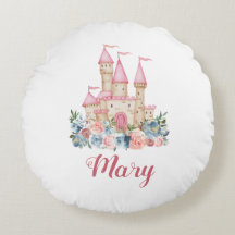 Fairytale Castle Kids Name Soft Colors Floral Cute