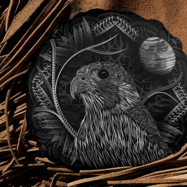 Almofada Redonda Falcão cheio (Criador carregado)