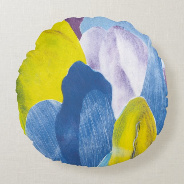 Almofada Redonda Falsa Indigo III (Frente)