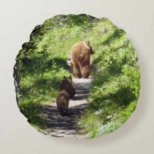 Almofada Redonda Família Brown Bear
