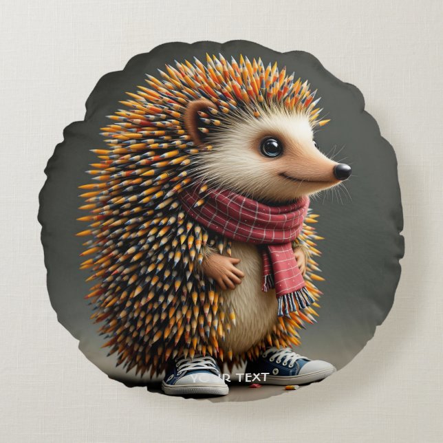 Almofada Redonda Fantasy Cute Hedgehog Sharp Agulhas (Frente)