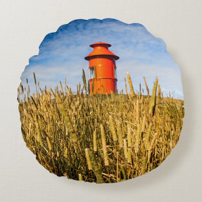 Almofada Redonda Farol em Stykholmur, Islândia (Frente)