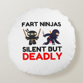 Almofada Redonda Fart Ninjas Silencioso Mas Mortal