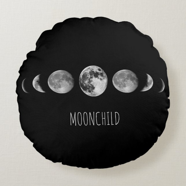 Almofada Redonda Fases da lua * Moonchild (Frente)