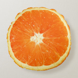 Almofada Redonda Fatia alaranjada suculenta da fruta