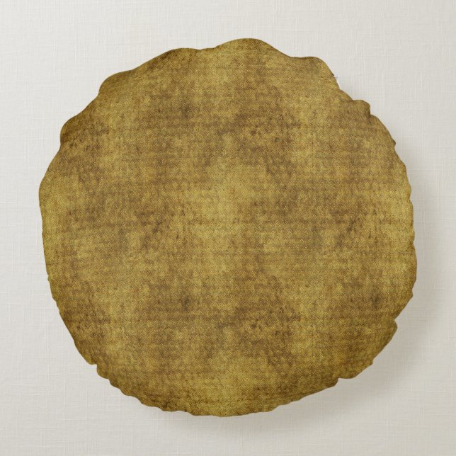 Almofada Redonda Faux Velvet - Amarelo da mostarda (Verso)