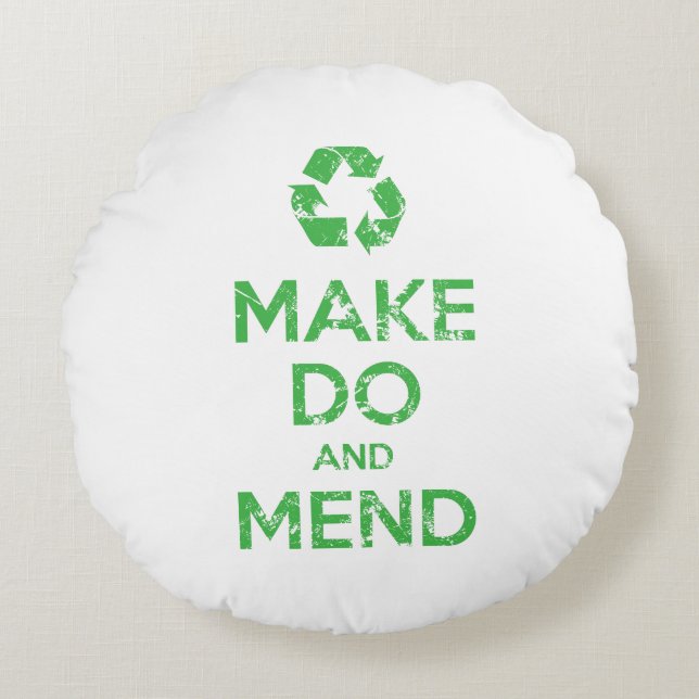 Almofada Redonda Fazer com e Mend (Frente)