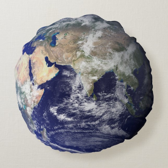 Almofada Redonda Fazer terra globo (Verso)