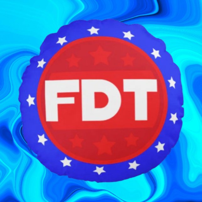 Almofada Redonda FDT | Travesseiro de declaração redonda vermelho,  (Criador carregado)