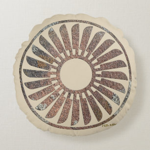 Almofada Redonda Feather Spiral