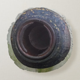 Almofada Redonda Fecho do caminhão com ferrugem azul e lacre