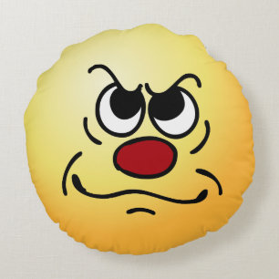 Almofada Redonda Fed acima da cara Grumpey