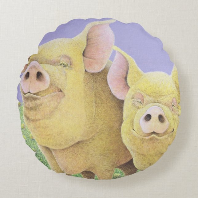 Almofada Redonda Felicidade (Frente)