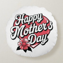 Almofada Redonda Feliz dia de as mães