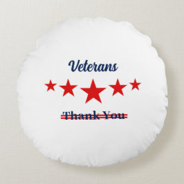Almofada Redonda Feliz Dia dos Veteranos