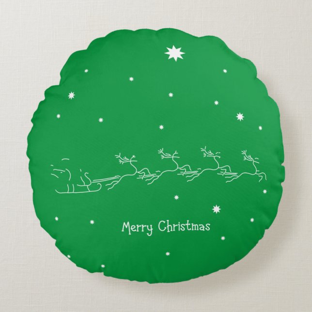 Almofada Redonda Feliz Natal (Frente)