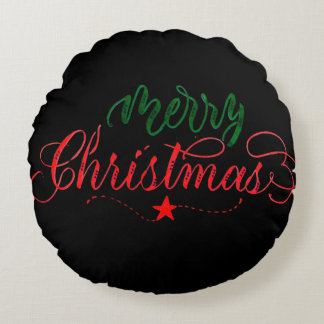 Almofada Redonda Feliz Travesseiro da Ronda de Natal
