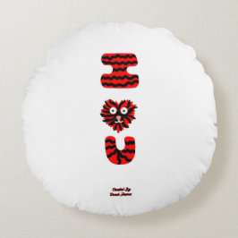 Almofada Redonda Felpudo U Travesseiro decorativo redondo
