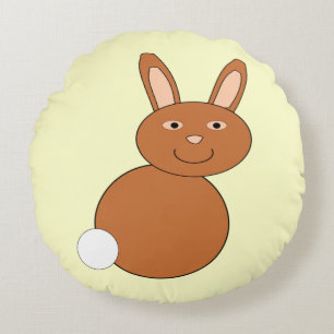 Almofada Redonda Felz pascoa Bunny Travesseiro