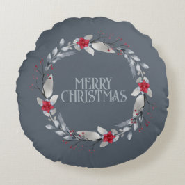 Almofada Redonda Ferida Vermelha Elegante Festiva