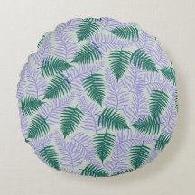 Fern roxo verde deixa padrão de flores retrô 70s