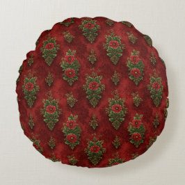 Almofada Redonda Festive Damask 