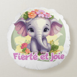 Almofada Redonda Fierté et joie