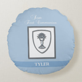 Almofada Redonda Filho, 1ª Comunhão Silver Chalice
