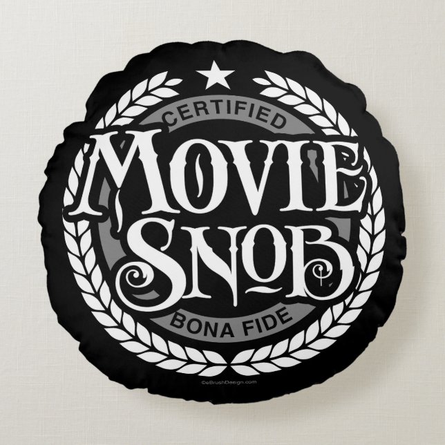 Almofada Redonda Filme Snob - amante de filmes engraçados (Frente)