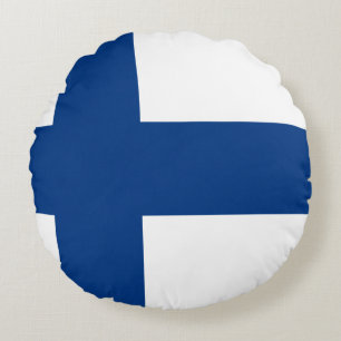 Almofada Redonda Finlândia (finlandês) Flag