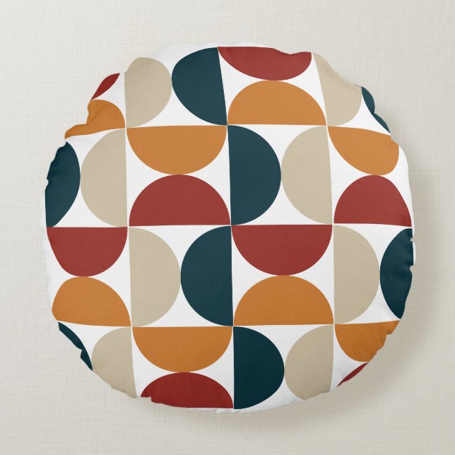 Almofada Redonda Firefly de cobre moderno do século médio (Frente)