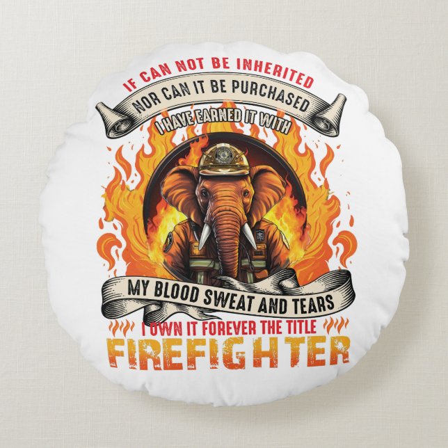 Almofada Redonda Fireman Elephant (Frente)