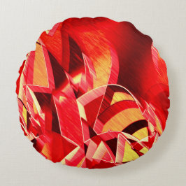 Almofada Redonda Fita vermelha cratada que simula o movimento