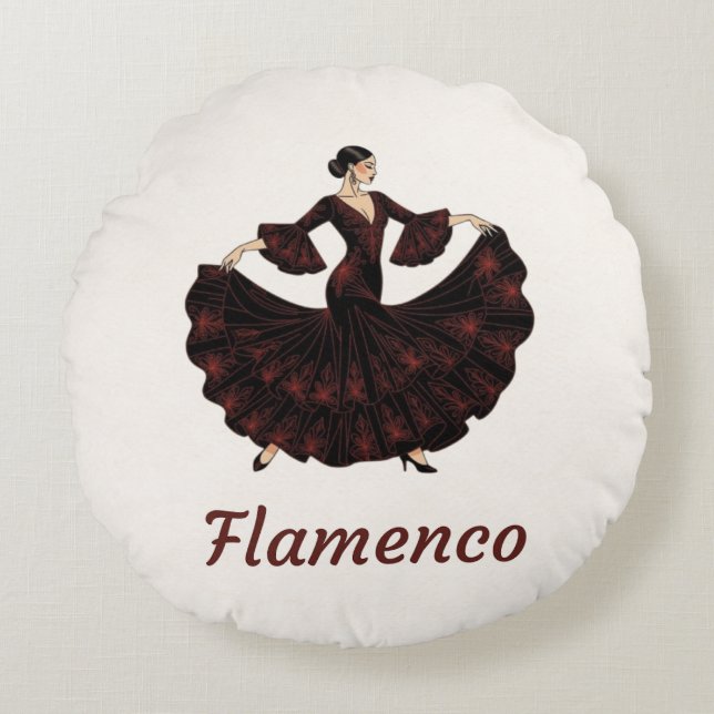 Almofada Redonda Flamenco (Frente)