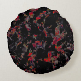 Almofada Redonda Flashy vermelho borrão na base da rocha das cinzas