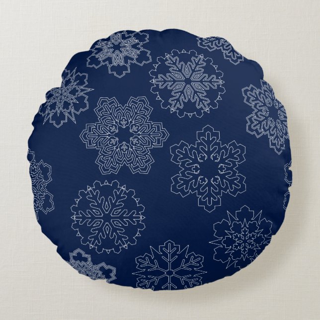Almofada Redonda Floco de neve (Frente)