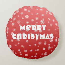 Almofada Redonda Flocos de neve de Natal