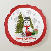 Flocos de neve e homens de neve Feliz Natal Decênc