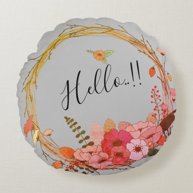 Almofada Redonda Flor (Frente)