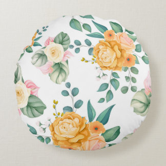 Almofada Redonda Flor chic elegante