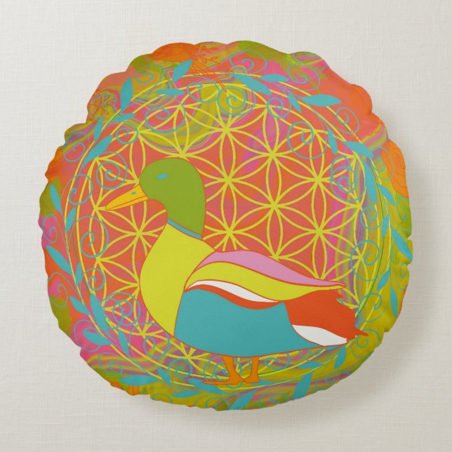 Almofada Redonda Flor da vida (Frente)
