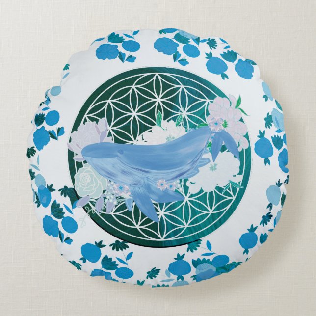 Almofada Redonda Flor da vida (Frente)