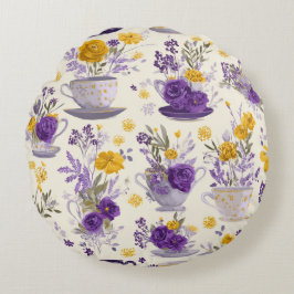 Almofada Redonda Flor dançante 