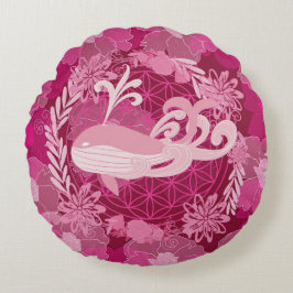 Almofada Redonda Flor de baleia