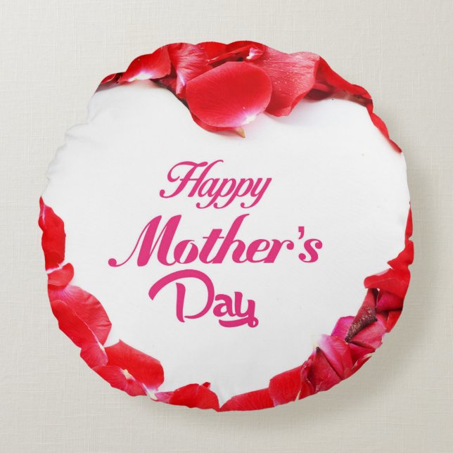 Almofada Redonda Flor de beleza moderna (Frente)