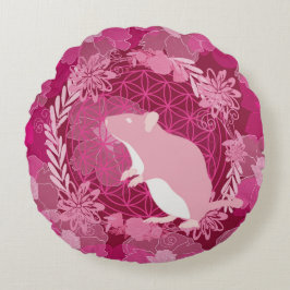 Almofada Redonda Flor do rato de vida