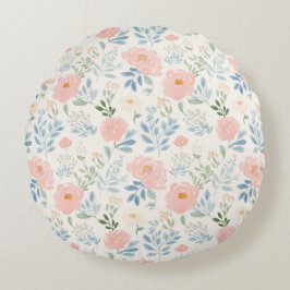 Almofada Redonda Flor Floral Pintada